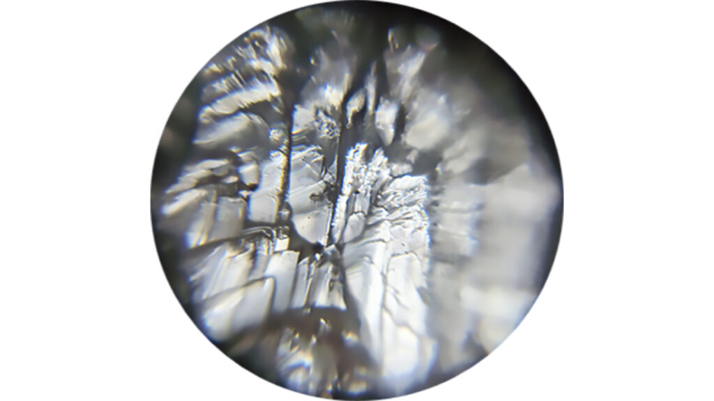 Figure 12: microscopic images of crystals found in North Mathiatis mine